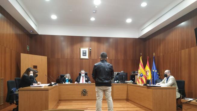 El acusado, durante el juicio celebrado en la Audiencia de Zaragoza.