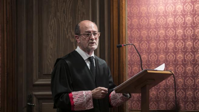 Juan Antonio García Toledo, en su discurso de ingreso a la Academia Aragonesa de Jurisprudencia y Legislación, en marzo de 2019.