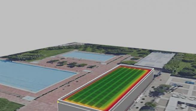 Proyecto de la placas fotovoltaica que se instalará en el CDM La Granja en Zaragoza.
