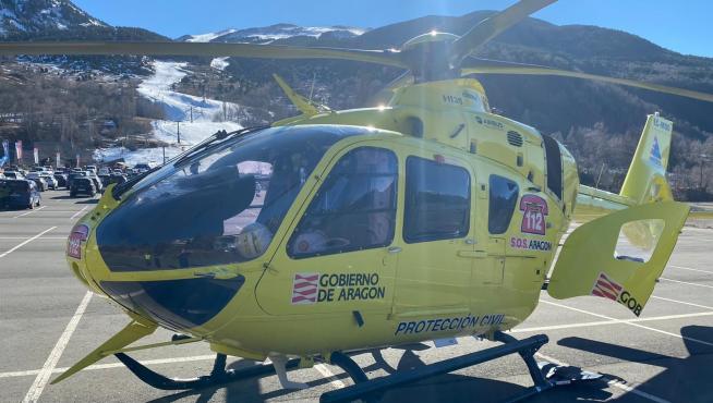 El helicóptero del 112 ha sido activado en siete ocasiones en los últimos 10 días por accidentes de esquiadores.