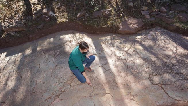 La excavación de un yacimiento de El Castellar exhuma 400 huellas de dinosaurio