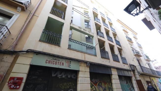 Edificio de Las Armas, 14, de Zaragoza Vivienda que estaba okupado