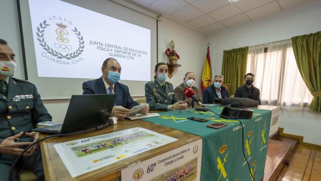 presentacion en la comandancia de la Guardia Civil del 60 campeonato militar de campo a treves que se celebraraen Teruel. Foto Antonio garcia/bykofoto. 07/02/22[[[FOTOGRAFOS]]]