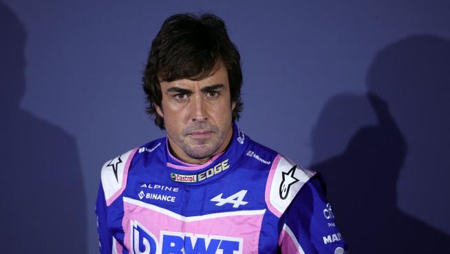 Fernando Alonso durante la presentación del nuevo Alpine A522
