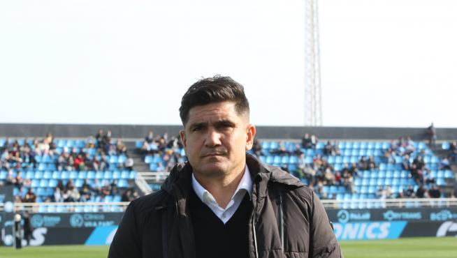 Xisco Muñoz, en el estadio municipal de Can Misses.