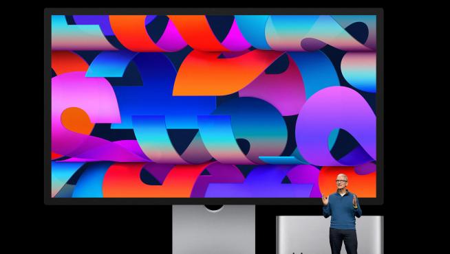 El consejero delegado de Apple, Tim Cook, en la presentación del nuevo Mac Studio.