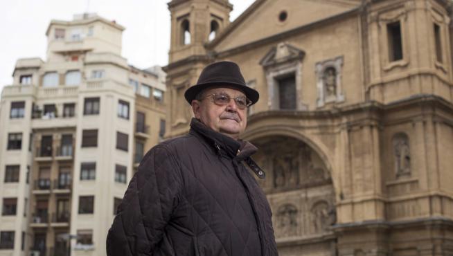 El general de división Alfredo Ezquerra, de 78 años, en la plaza de Santa Engracia el pasado viernes.