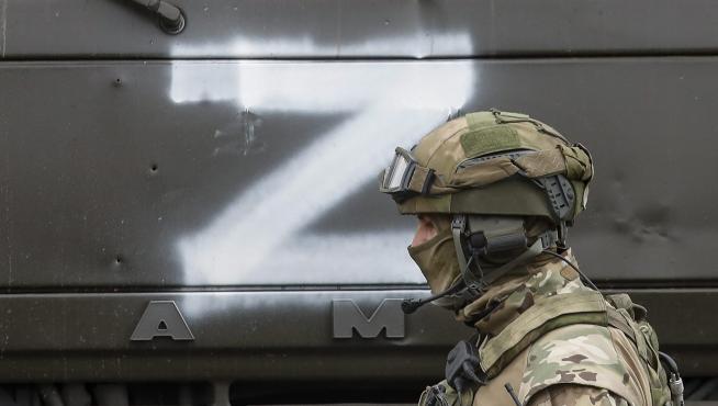 Un soldado ruso en la región separatista de Lugansk UKRAINE RUSSIA CONFLICT