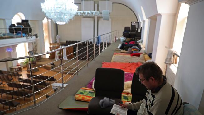 Refugee center at a Central Baptist Church in Ukraine
