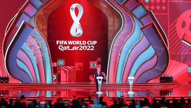 Gala del sorteo de los emparejamientos para Qatar 2022.