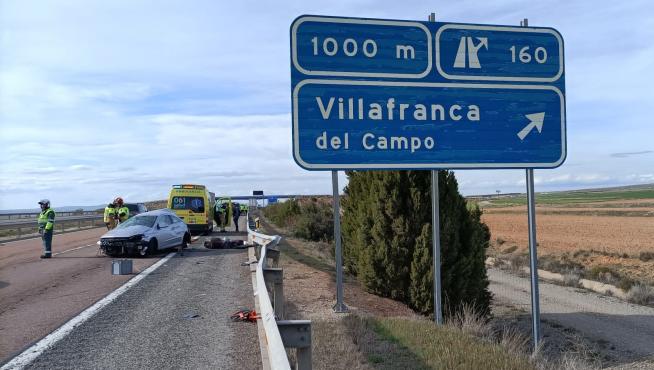 El accidente se produjo a la altura de Villafranca del Campo.