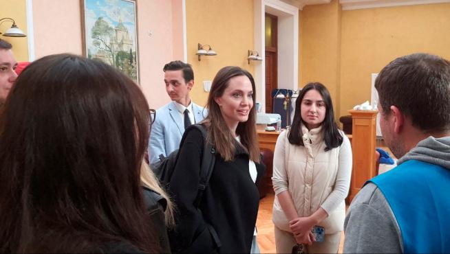 UNHCR Special Envoy Jolie visits Lviv
