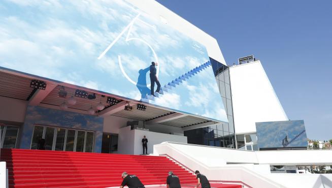 Preparativos del 75º Festival de Cannes.