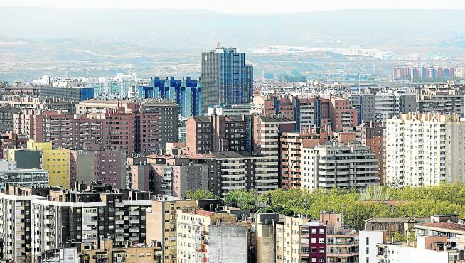 Vista aérea de Zaragoza, donde se concentra el grueso de las ayudas de alquiler.