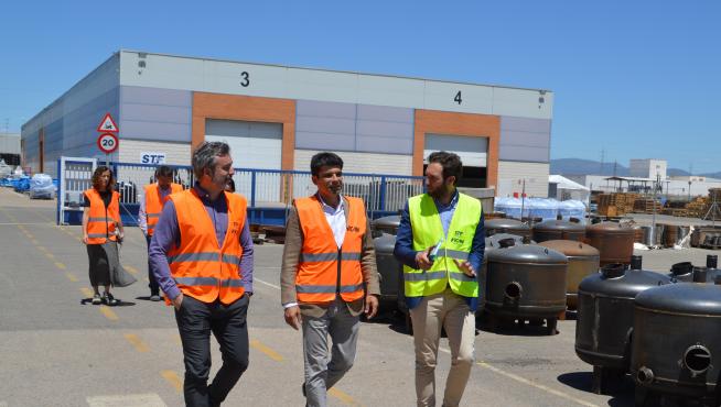 Isaac Claver, durante la visita a las instalaciones de STF