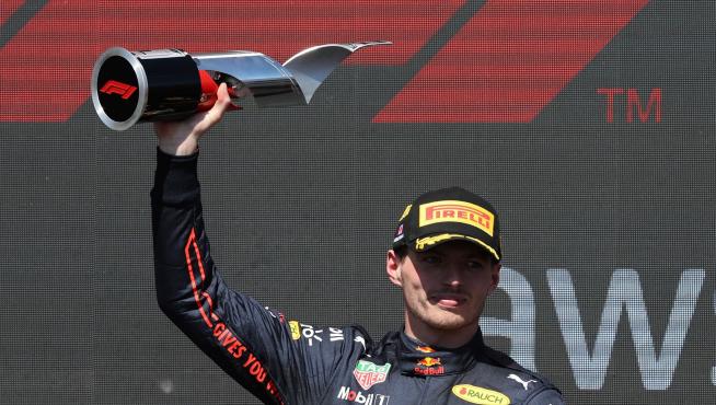 Max Verstappen celebra la victoria de este domingo en el Gran Premio de Canadá.