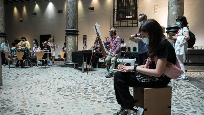 Taller de dibujo con Lapin, organizado el año pasado para la Noche en Blanco en el Museo Pablo Gargallo