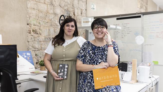 Eva Galve y Julia Sánchez, emprendedoras en Zaragoza Activa.