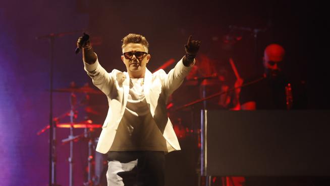Alejandro Sanz, en el concierto en el Wanda Metropolitano del pasado 4 de junio.