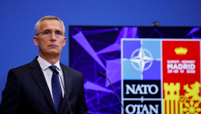 Jens Stoltenberg, secretario general de la OTAN, este lunes.