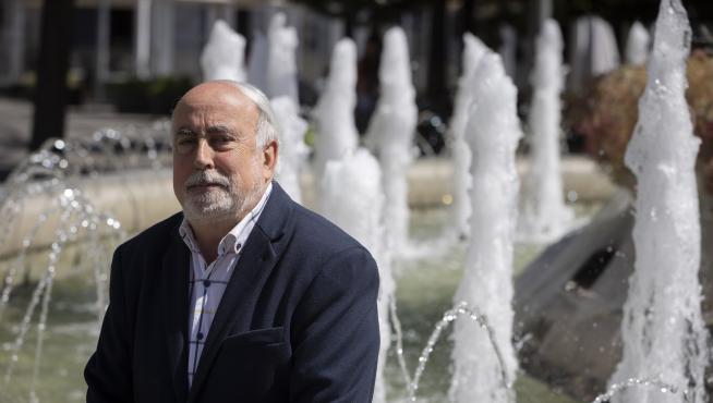 José Miguel Sierra, este martes en el centro de Zaragoza.