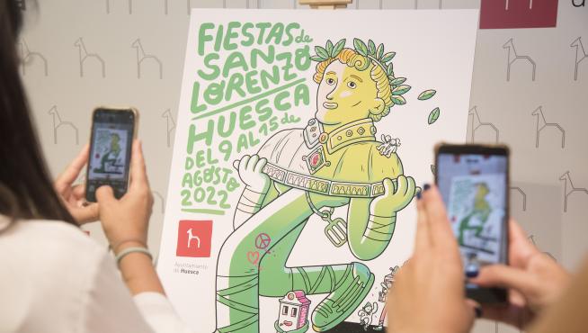 El busto de San Lorenzo, en versión libre, protagoniza el cartel de las fiestas de 2022.