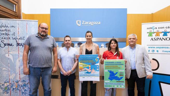 Presentación de 'Brazadas solidarias' que recaudará fondos para Aspanoa.