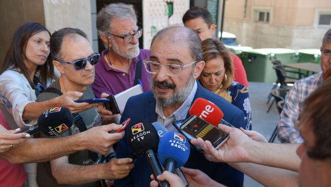 Javie Lambán anuncia en Teruel cambios en la normativa taurina para facilitar la celebración de festejos.