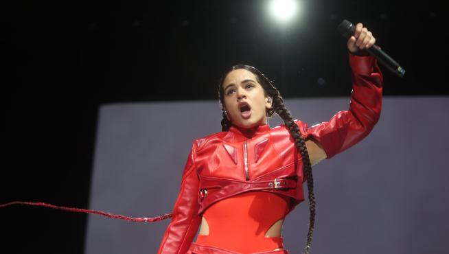 Rosalía actúa dentro de su gira `Motomami Tour' en el Wizkink Center de Madrid.