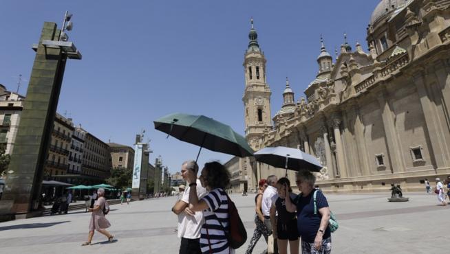 Ola de calor en Zaragoza.