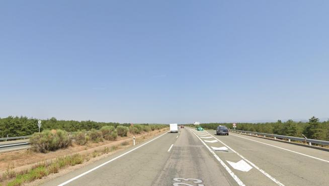 Imagen de la A-23 a su paso por Albentosa (Teruel).