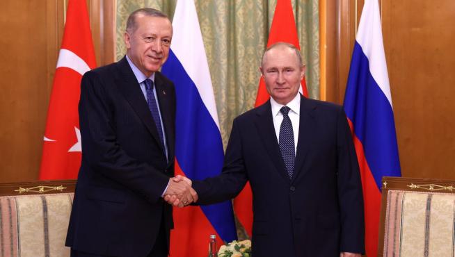 Putin y Erdogan en la firma del acuerdo.