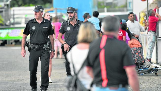 Policías en Huesca