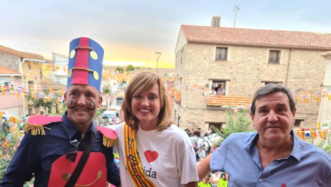 Pilar Alegría, este sábado, en las fiestas de La Zaida, su localidad natal.