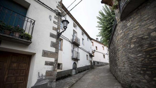 Una calle de Palo en la comarca del Sobrarbe (Huesca).