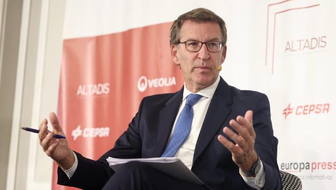 El presidente del Partido Popular, Alberto Núñez Feijóo