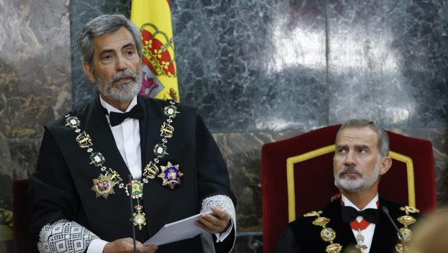 Carlos Lesmes en la apertura del año judicial ante el Rey