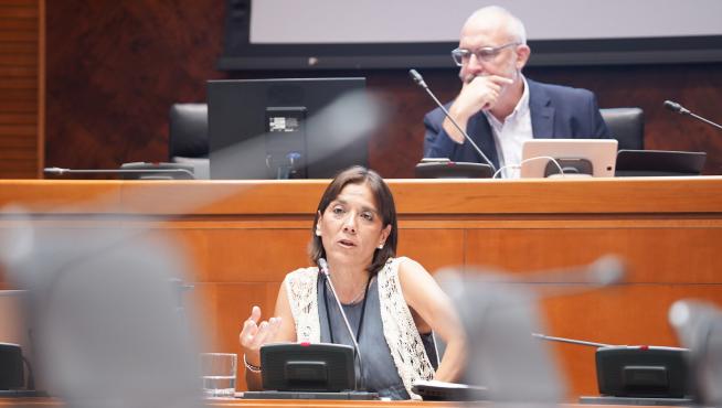 Ana Gómez, interventora general del Gobierno de Aragón, este lunes, durante su comparecencia.