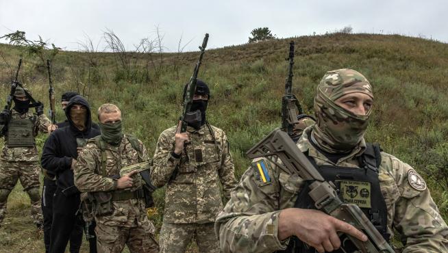 Dzhokhar Dudayev Battalion training in the Kyiv region amid the Russian invasion