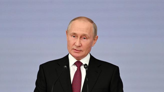 Russian President Putin attends a meeting in Moscow