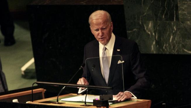 Joe Biden durante su discurso ante la ONU, este miércoles.