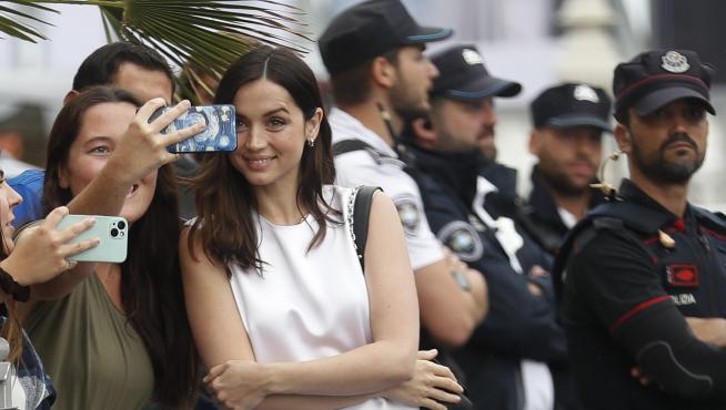 Ana de Armas, este viernes, en el Festival de San Sebastián.