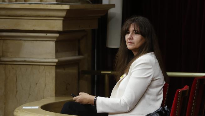 Laura Borrás, presidenta de JxCat, como invitada en el parlamento catalán.
