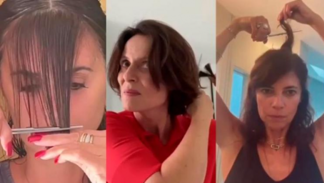Penélope Cruz, Aitana Sánchez Gijón y Maribel Verdú cortando su pelo