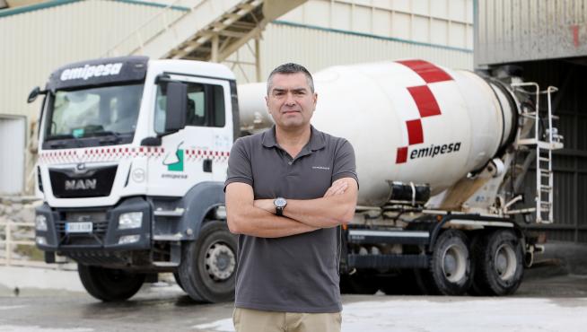 Carlos Pérez es el gerente de la empresa de áridos y construcción Emipesa, de Mora de Rubielos.