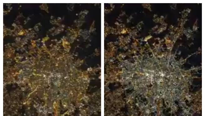 Evolución de la contaminación lumínica en una ciudad europea