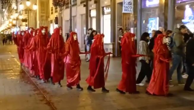 Acción por el clima en la calle Alfonso de Zaragoza