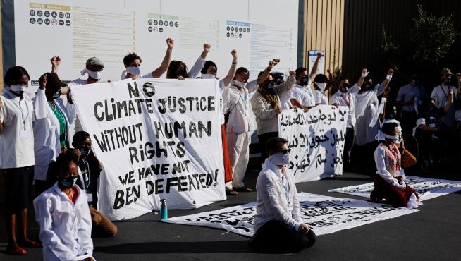 Protestas en Sharm el-Sheikh, escenario de la Cumbre climática COP27