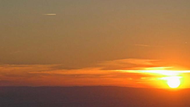 Puesta de sol en los Monegros desde el Alto de Alcubierre.