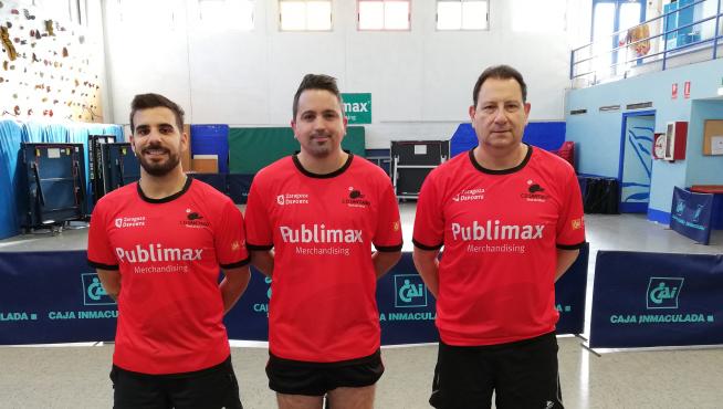 Formación del Publimax CAI Santiago de tenis de mesa